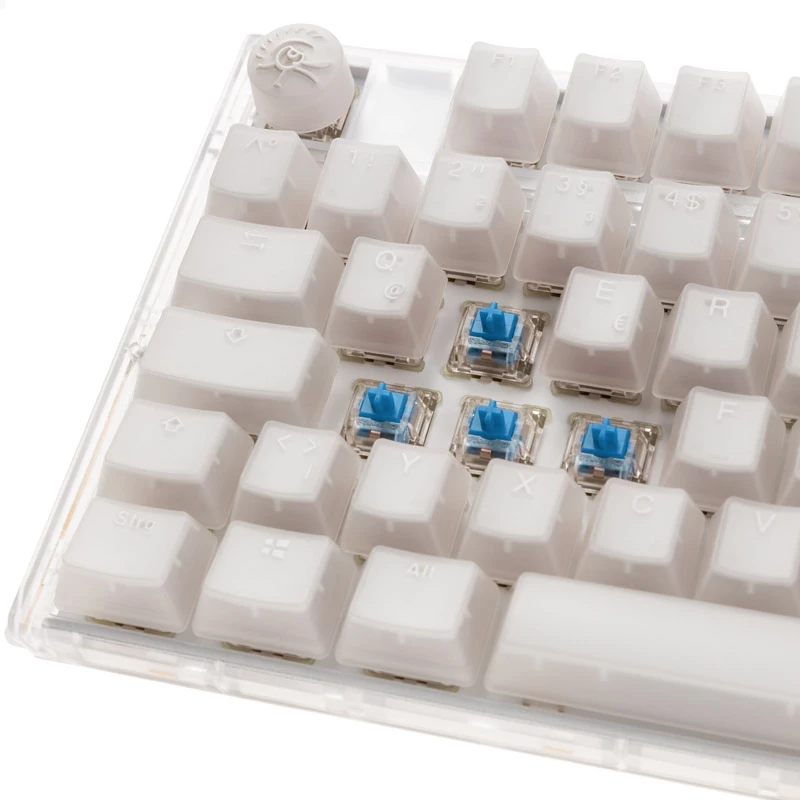 Ducky One 3 RGB klaviatūra, žaidimų, USB, QWERTY, JAV anglų k., balta, mechaninė