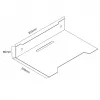Wall shelf for decoder MACLEAN MC-122, steel, Juoda, max load 5 kg, hole spacing 219 mm