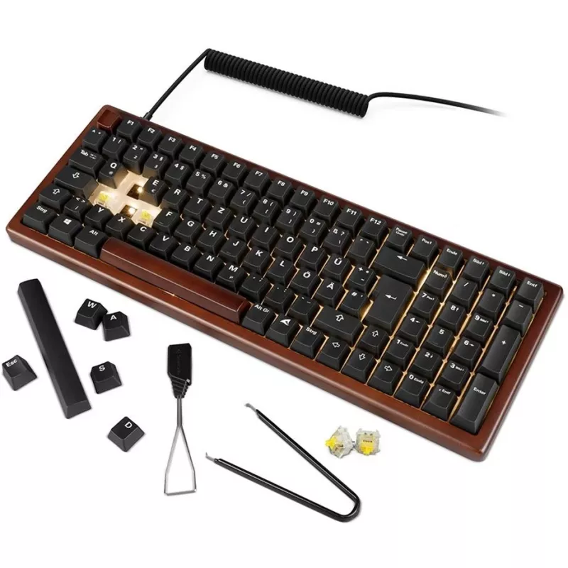 Sharkoon SGK50 S2 klaviatūra Namams USB QWERTZ Vokiečių kalba Medienos