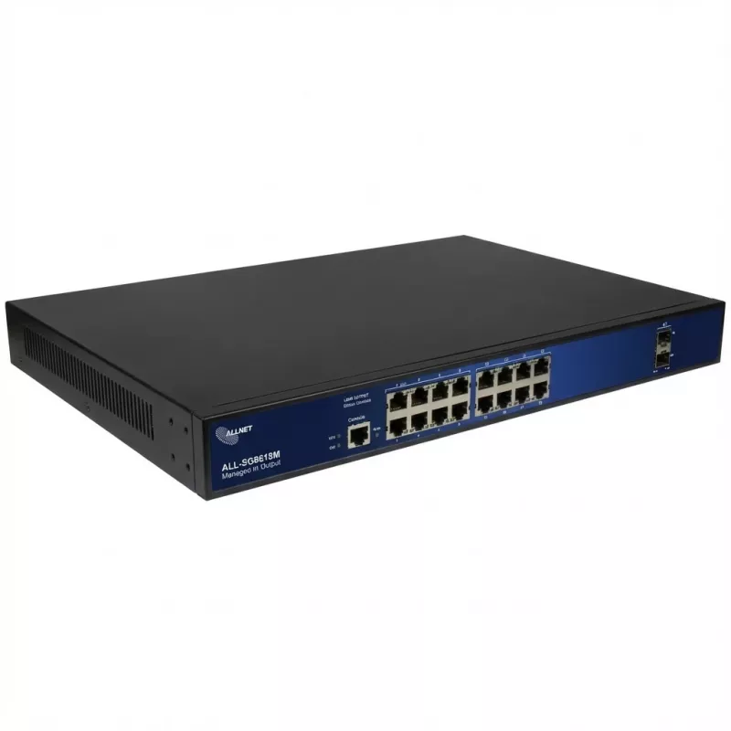 Ethernet Switch ALLNET ALL-SG8618M — 16 x 10/100 Mbps + 2 uplink ports