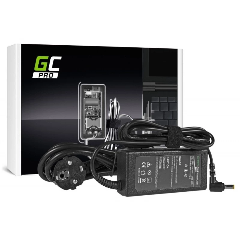 Maitinimo adapteris Green Cell AD01P — 60 W, 19 V 3,42 A, vidinis nešiojamojo kompiuterio maitinimo šaltinis, juodas