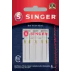 SINGER siuvimo mašinos adata 80/12 (modelis 250054303) mezginiams, rutuliniu galiuku
