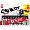 Energizer Batteries Max AA LR6 10 vnt. Eco