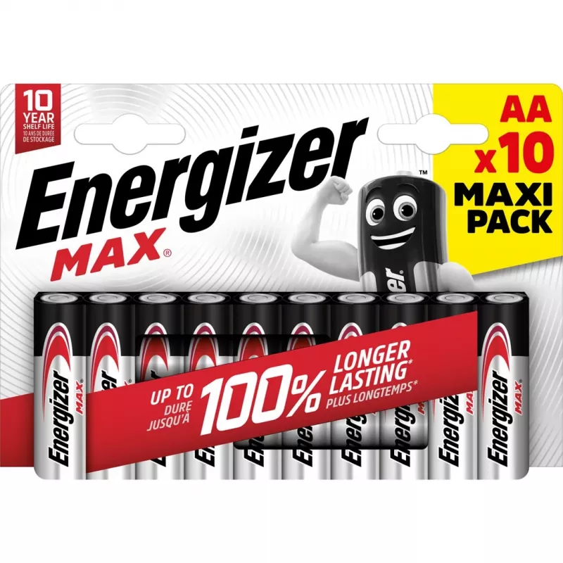 Energizer Batteries Max AA LR6 10 vnt. Eco
