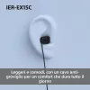 Sony IER-EX15C ausinės su mikrofonu, laidinės, įkūrinės, skambučiams ir muzikai, USB-C, juodos