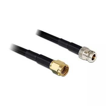 Koaksialinis kabelis DeLOCK 88684 RP-SMA tiesus 1 m juodas