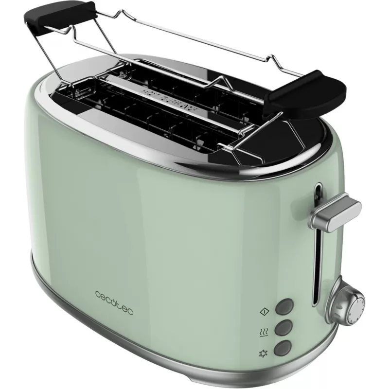 Skrudintuvas Toast&Taste 1000 Retro Double Green (žalias, 980 W, 2 riekėms)