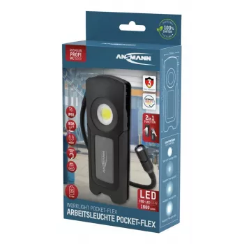 Ansmann WL1500R Pocket Flex LED rankinis žibintas juodas 17,1 cm 6000K