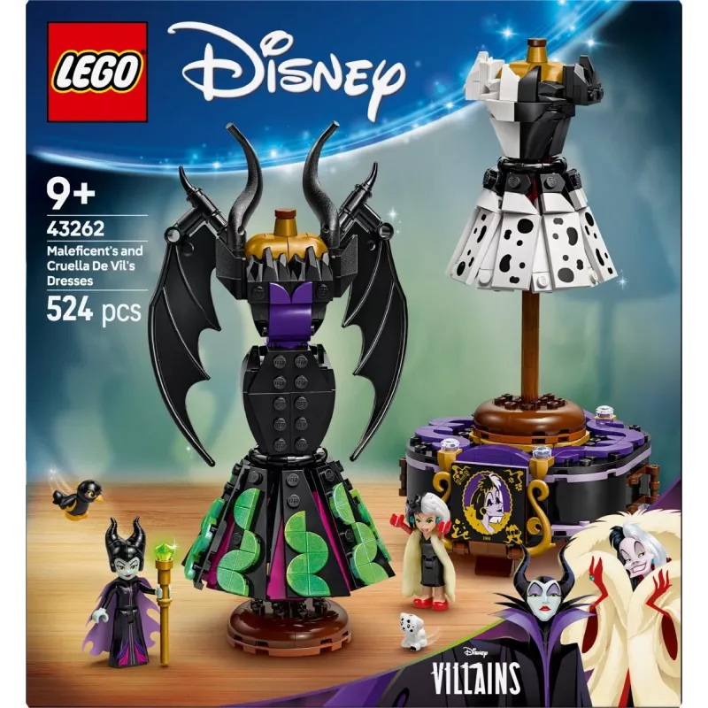 LEGO DISNEY 43262 Piktosios ir Kruelos de Vil suknelės
