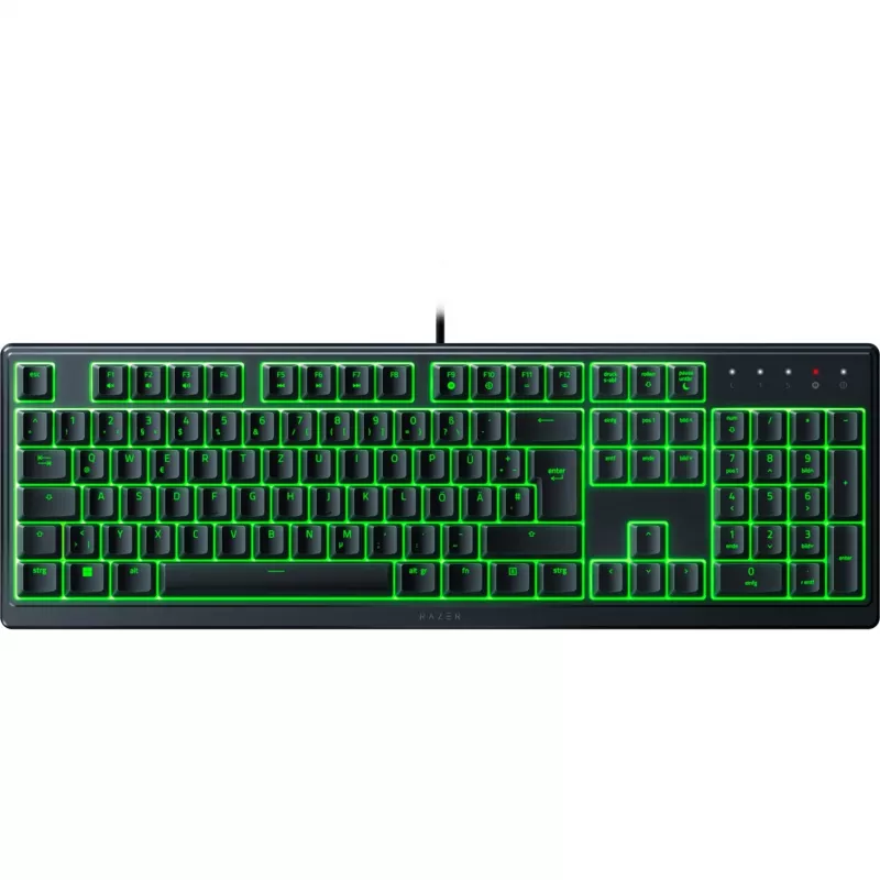 Razer Ornata V3 X klaviatūra, žaidimams, USB, QWERTZ, vokiška, juoda, RGB LED
