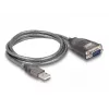 DeLOCK 61400 jungčių adapteris USB A RS-232 Juoda