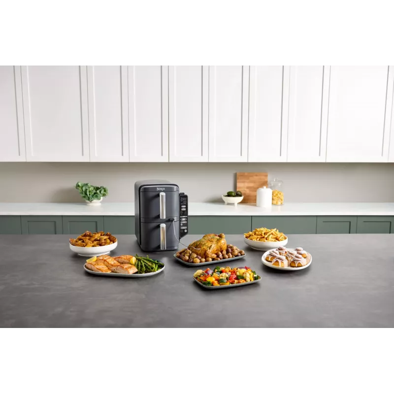 Ninja Double Stack XL karšto oro gruzdintuvė 2 skyriai su temperatūros zondu SmartCook 9,5 L SL451EU