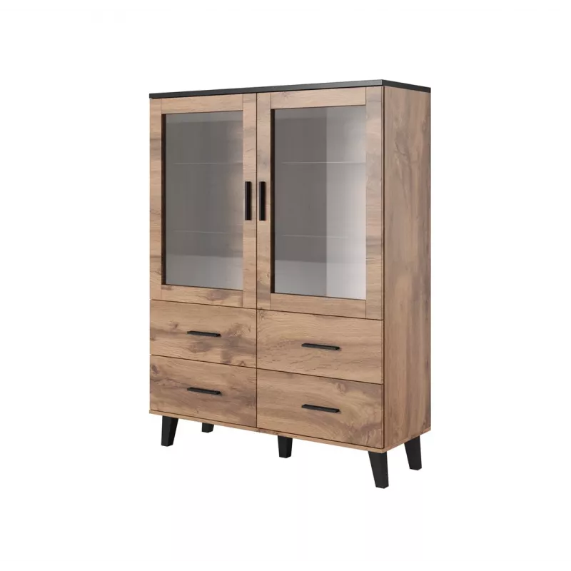 Cama svetainės komplektas LOTTA 2 (bufetas 150 2D3DR + bufetas 110 2D4DR + vitrina 120 + kavos staliukas 110)
