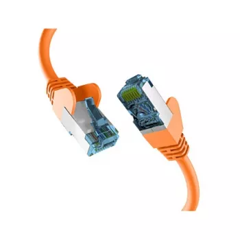 EFB-Elektronik RJ45 komutacinis kabelis su Cat.7 neapdorotu kabeliu ORANŽINIS 3m S/FTP PIMF tinklo kabelis LAN DSL Gamintojas: EFB Elektronik (EC020200224)