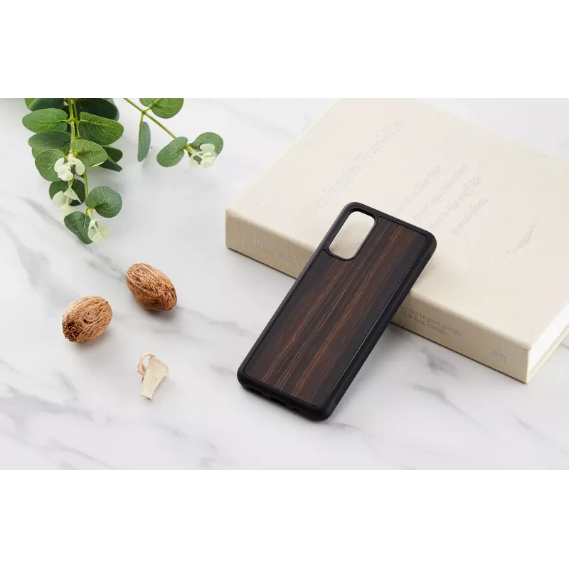 Išmaniojo telefono dėklas Man and Wood Galaxy S20 juodmedžio — apsauginis dėklas Samsung Galaxy S20