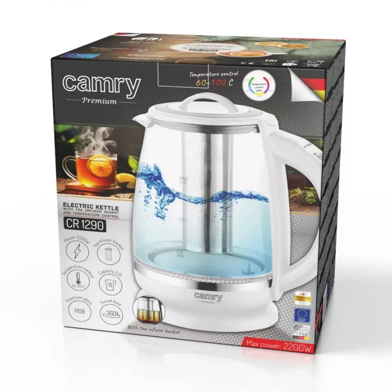 Elektrinis virdulys CAMRY CR 1290w baltas