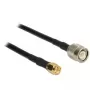 Koaksialinis kabelis DeLOCK 89510 RG-58 C/U 2,5 m TNC SMA Juodas