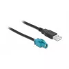 HSD Z laidas, lizdas į USB 2.0 Type-A kištuką, 1 m, DeLOCK