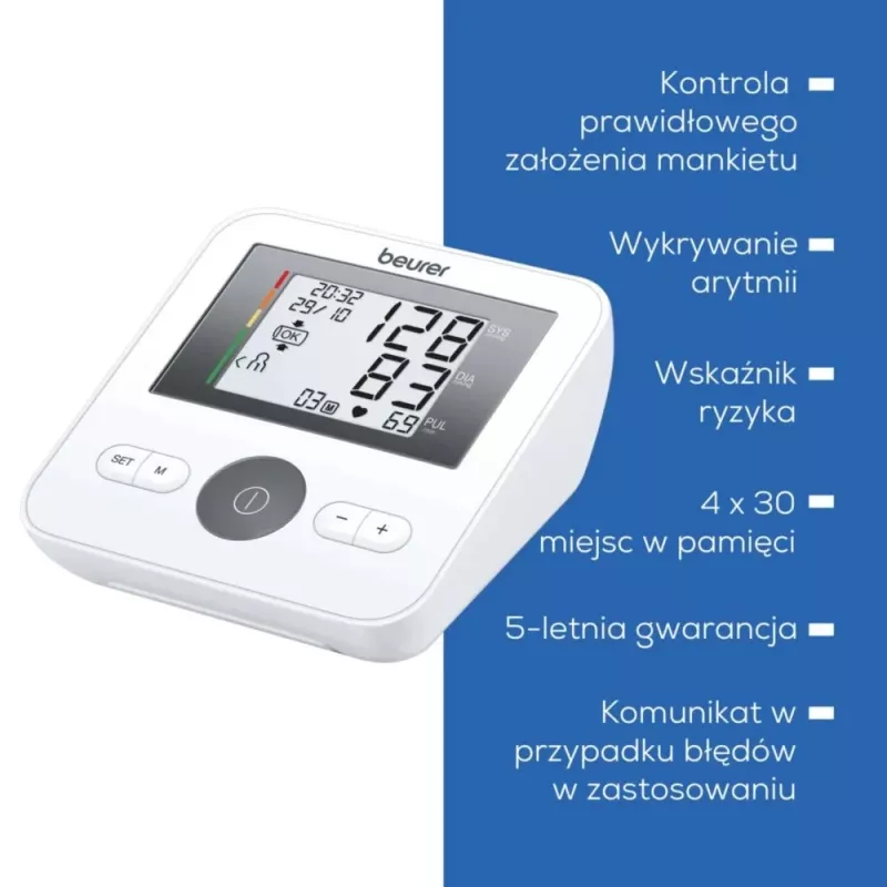 Kraujospūdžio matuoklis Beurer BM27 automatinis matavimas su LCD ekranu