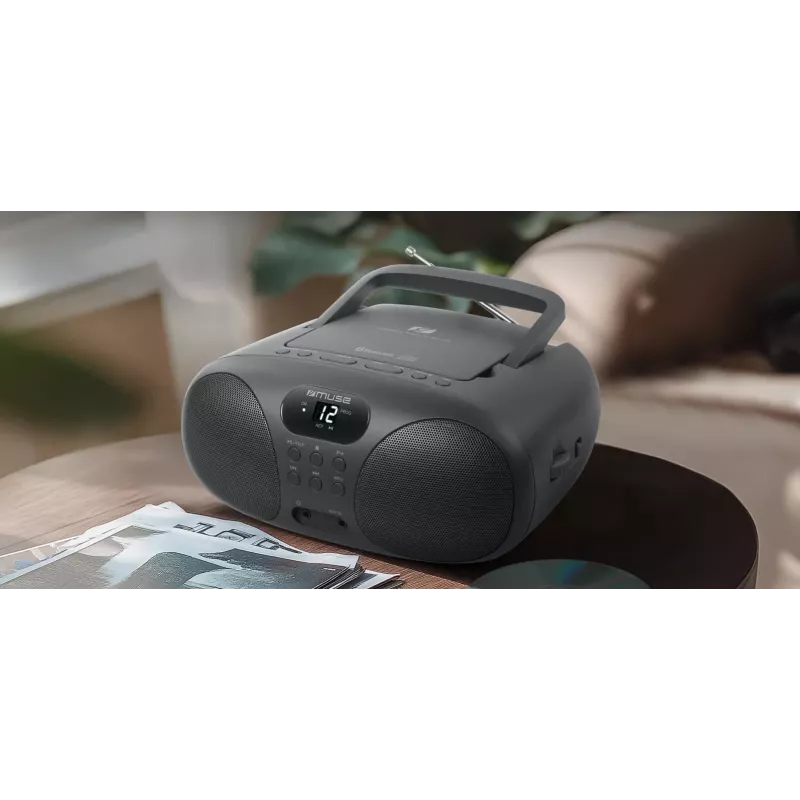 „Muse“ nešiojamasis radijo imtuvas ir CD grotuvas su „Bluetooth“ | MD-208BT | AUX įvestis