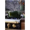 Staub La Cocotte 33 cm ovalus ketaus puodas, Bazilikų žalios spalvos