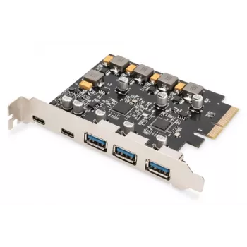 PCIe kortelė Digitus 2x USB-C 3x USB A