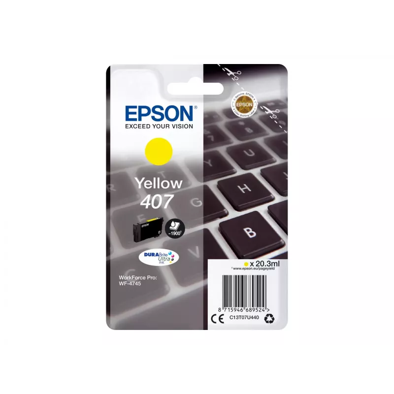 Epson WF-4745 rašalinė kasetė 1 vnt. Originali didelės (XL) talpos geltona