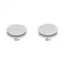Tvirtinimo pagalvėlė DeLOCK 19089 Apvalūs lipdukai su kabliuku ir kilpele 64 vienetai balti