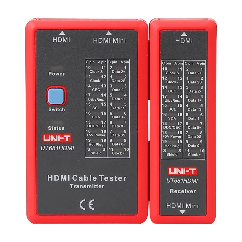 HDMI kabelių testeris No name UT681HDMI — HDMI laidų vientisumo ir sujungimų tikrinimas