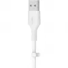 Laidas Belkin Cbl Scicone USB-A LTG 2M baltas USB A USB C Lightning