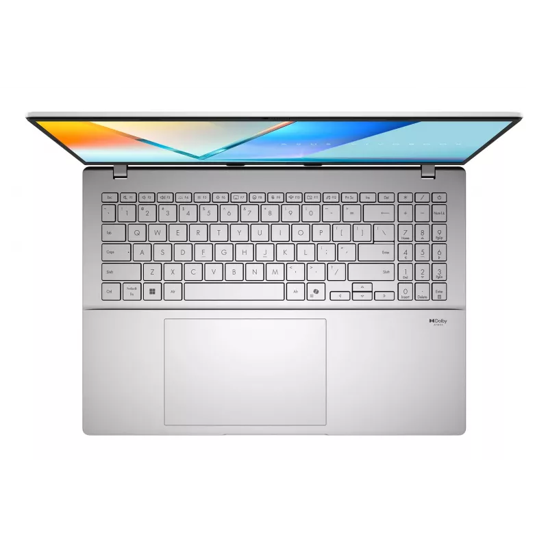ASUS Vivobook S16 S3607VA-RP097W Core 5 210H 16.0WUXGA IPS lygio skydelis 144Hz 300nit AG 16GB DDR5 SSD512 Intel UHD Graphics WLAN+BT Cam1080p 70Whrs Win11 Cool Sidabrinė