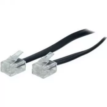 S/CONN 10m RJ11 juodas permatomas kabelis TC 70090 / 50319 ShiverPeaks