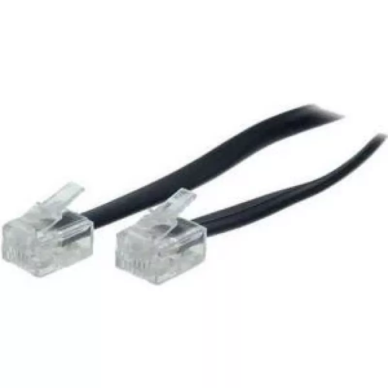 S/CONN 10m RJ11 juodas permatomas kabelis TC 70090 / 50319 ShiverPeaks