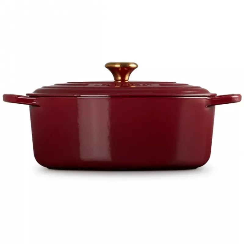 Le Creuset Signature ovali skrudintuvė 31 cm raudono vyno spalvos (21178319494441)