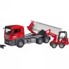 Sunkvežimio ir vikšrinio transporto rinkinys BRUDER MAN TGS Truck Daugiaspalvis
