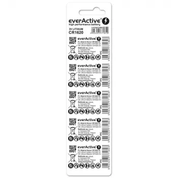 Mini ličio baterija everActive CR1620 5 vnt.