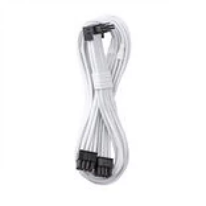 CableMod C-Series Pro jungiamasis kabelis – Variant A, 90°, 16 kontaktų į 2x8 kontaktų PCIe, balta