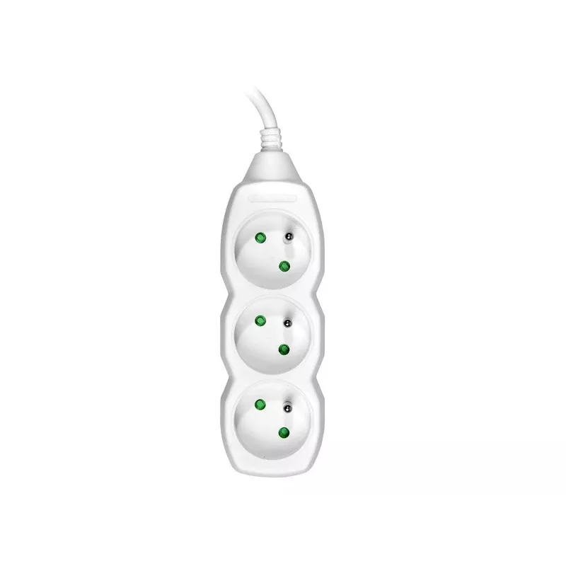 Tracer PowerCord ilgintuvas su 3 lizdais, 3 m, baltas