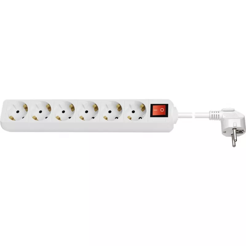 Maitinimo ilgintuvas Wentronic 38845 5m 6 AC lizdai Vidinis Baltas