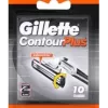 Pakaitinės skustuvo galvutės Gillette ContourPlus, pakuotėje 10 vnt.