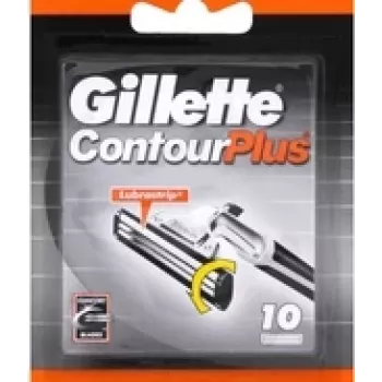 Pakaitinės skustuvo galvutės Gillette ContourPlus, pakuotėje 10 vnt.