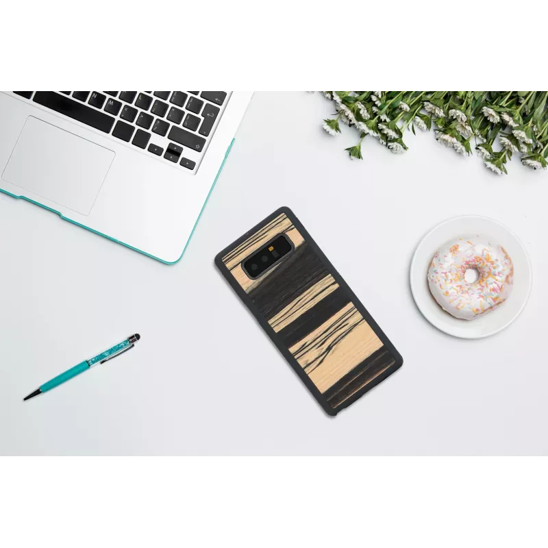 man and wood išmaniojo telefono dėklas Samsung Galaxy Note 8 – balto ir juodmedžio juodos spalvos apdaila