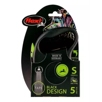 FLEXI Juoda Design S - ištraukiamas pavadėlis - 5 m