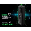 Nešiojama išorinė baterija TRACER Quant 10000 mAh Li-Ion, PD ir QC3.0, 3 prievadai (2×USB-C, 1×USB-A), 100W, juoda