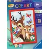 Tapybos pagal numerius rinkinys Ravensburger CreArt Happy Deer — numeruota drobės tapybos rinkinys