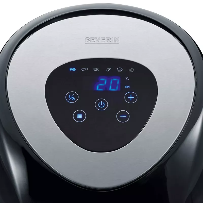 Severin 2430 Single 3.2 L Stand-alone 1500 W Karšto oro gruzdintuvė Juoda, Nerūdijantis plienas
