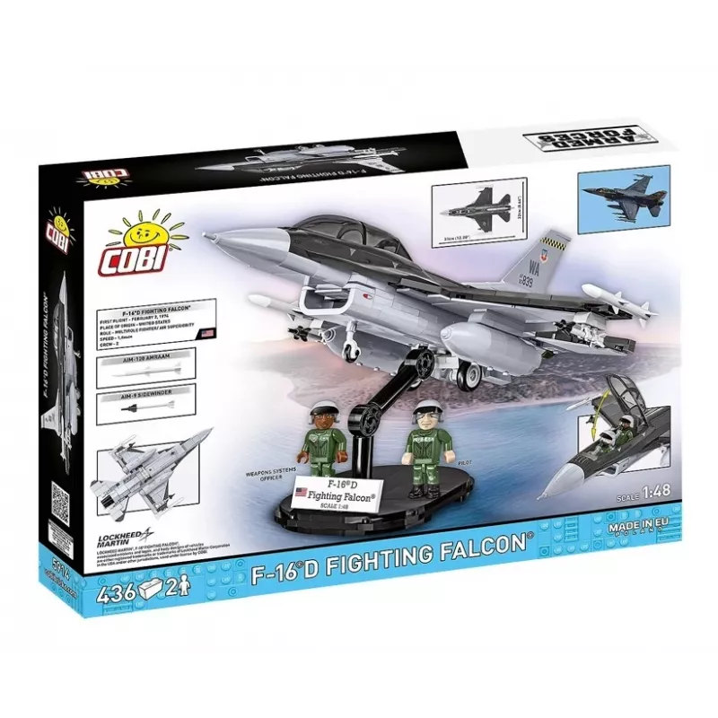 Statybinis rinkinys Cobi F-16D Fighting Falcon, 436 dalys, mastelis nenurodytas