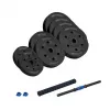 REBEL ACTIVE Reguliuojamas bituminis hantelis su jungtimi 1x20kg