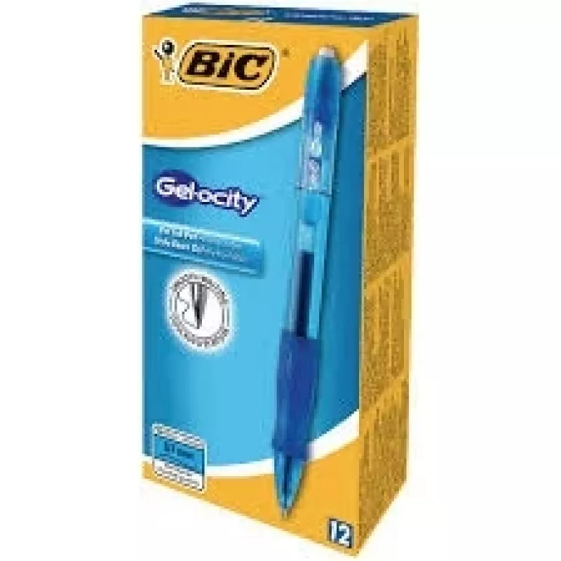 Rašiklis BIC 829158 — užsegamas įtraukiamas, mėlynas rašalas, permatomas korpusas, 12 vnt. pakuotė