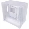 Lian Li O11 Vision Compact - balta + 3x UNI FAN SL-INF 120 ARGB Reverse Blade ventiliatorius - 120mm + HydroShift II LCD-S 360TL AiO-skysčio aušinimas, 360mm